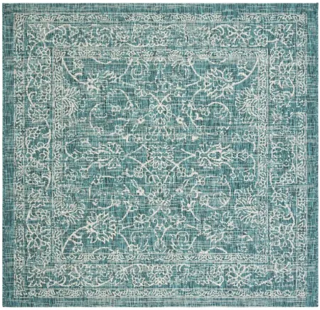 Courtyard Pacific Indoor/Outdoor Area Rug in Turquoise by Safavieh
