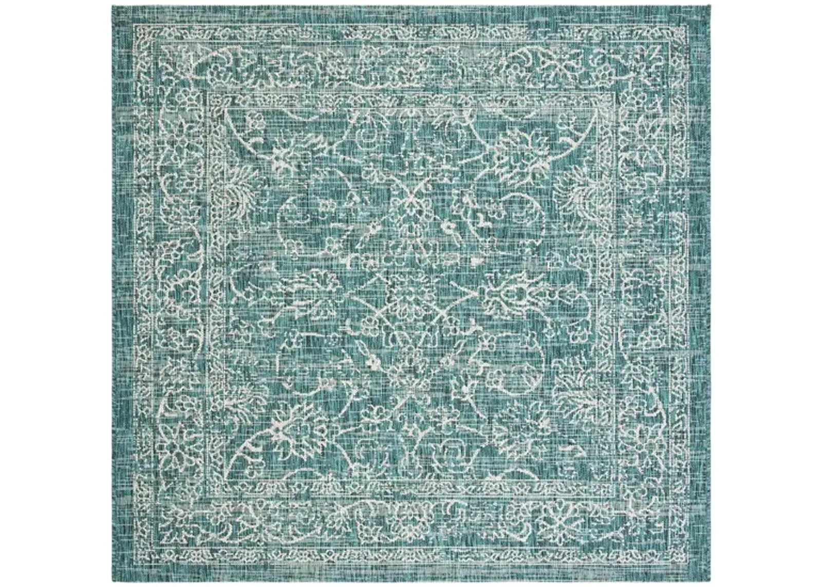 Courtyard Pacific Indoor/Outdoor Area Rug in Turquoise by Safavieh