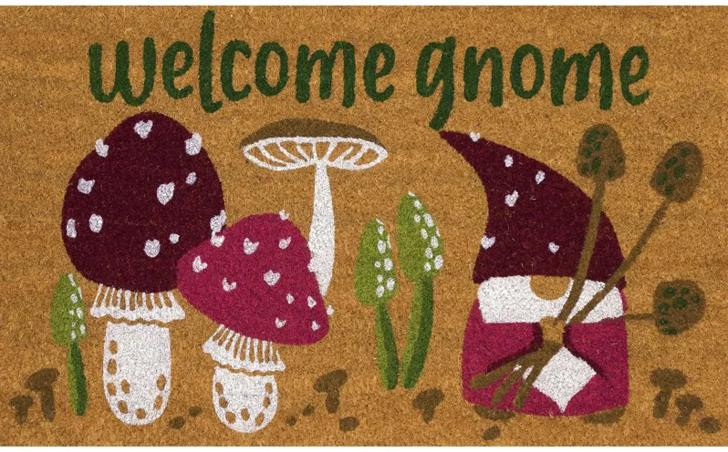 Natura Welcome Gnome Mat in Natural by Trans-Ocean Import Co Inc