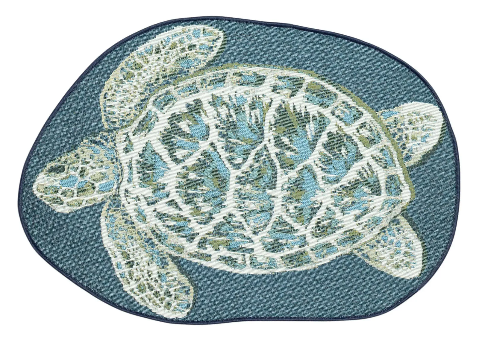 Esencia Seaturtle Mat in Blue by Trans-Ocean Import Co Inc