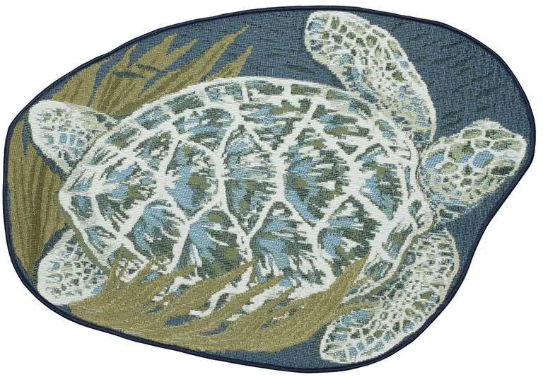 Esencia Seaturtle Scene Mat in Green by Trans-Ocean Import Co Inc