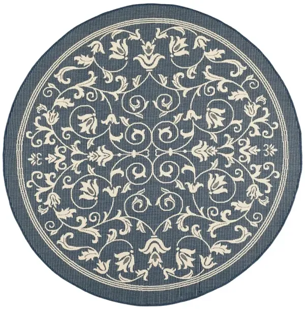 Courtyard Vines Indoor/Outdoor Area Rug Round