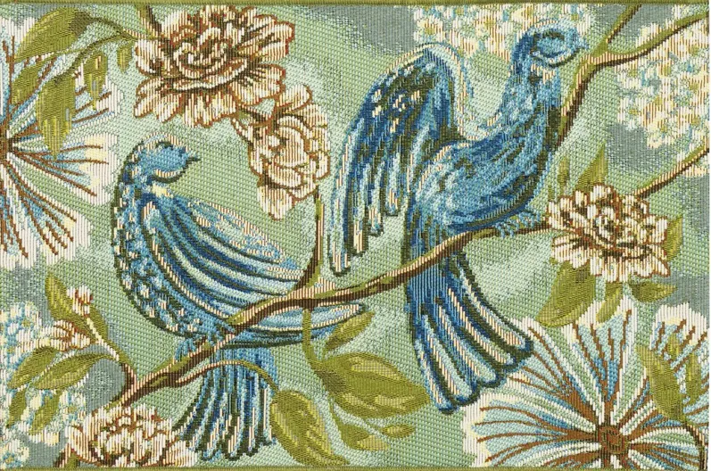 Esencia Flora Fauna Mat in Sage by Trans-Ocean Import Co Inc