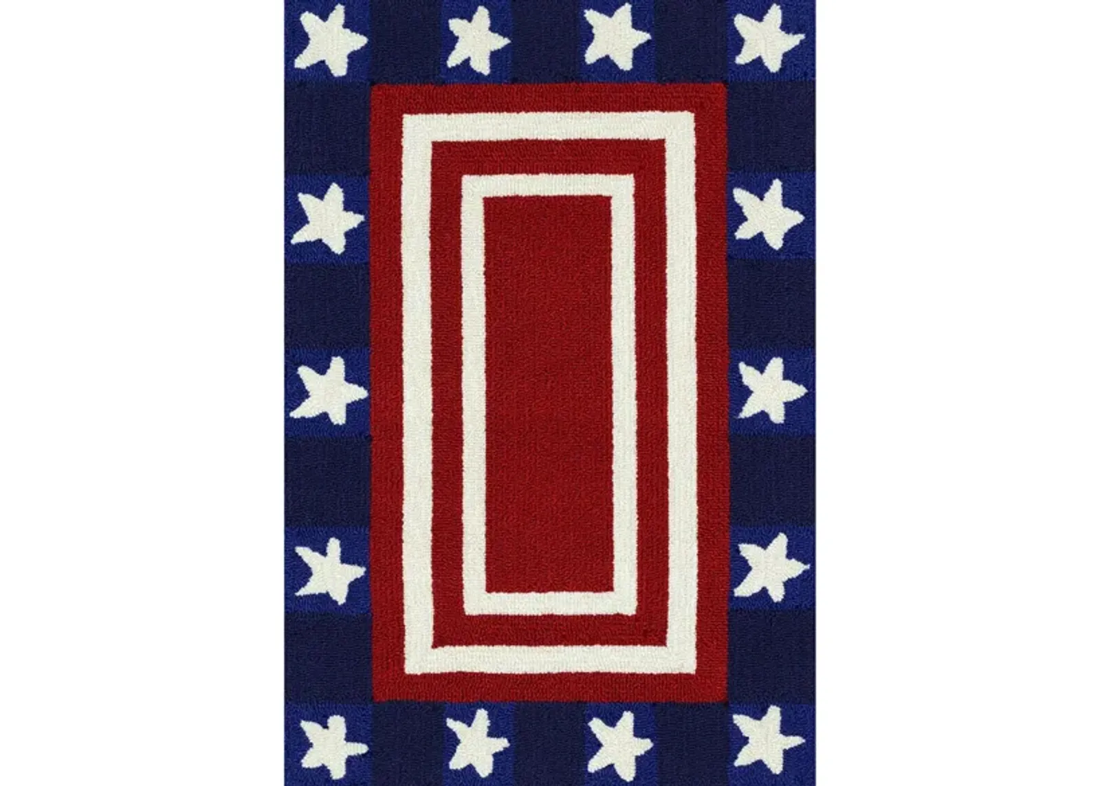 Frontporch Patriotic Pendant Rug in Red by Trans-Ocean Import Co Inc