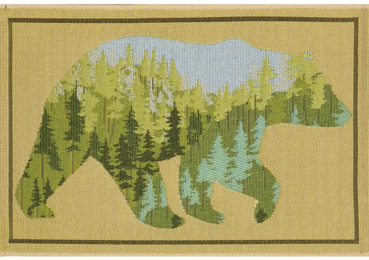 Esencia Bear Mountain Mat in Natural by Trans-Ocean Import Co Inc