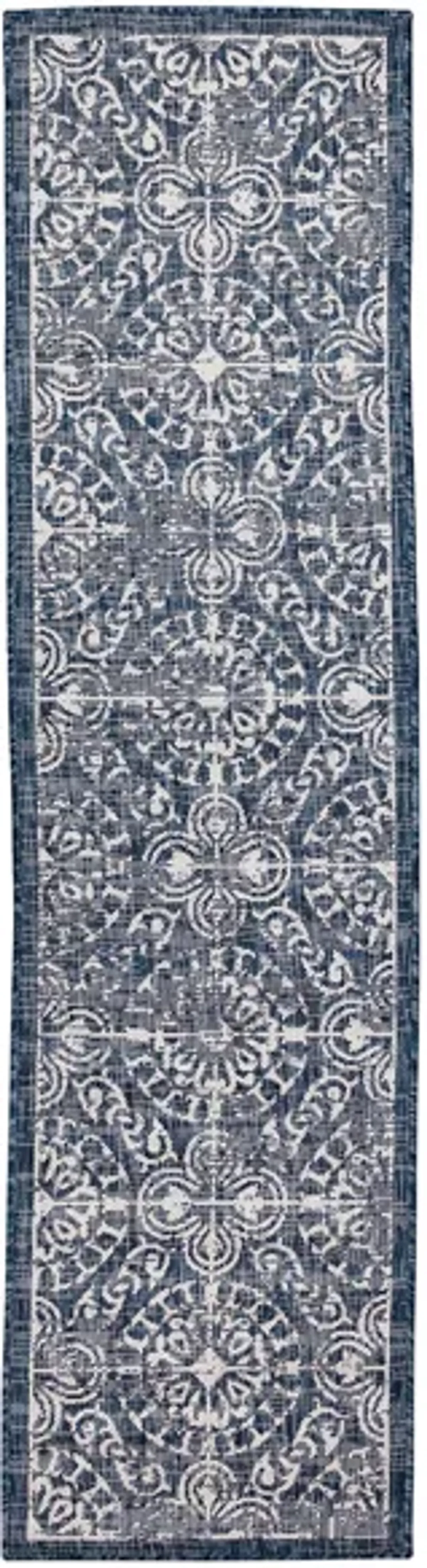 Carmel Antique Tile Rug in Navy by Trans-Ocean Import Co Inc