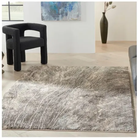 Gigi Area Rug in Charcoal/Ivory by Nourison
