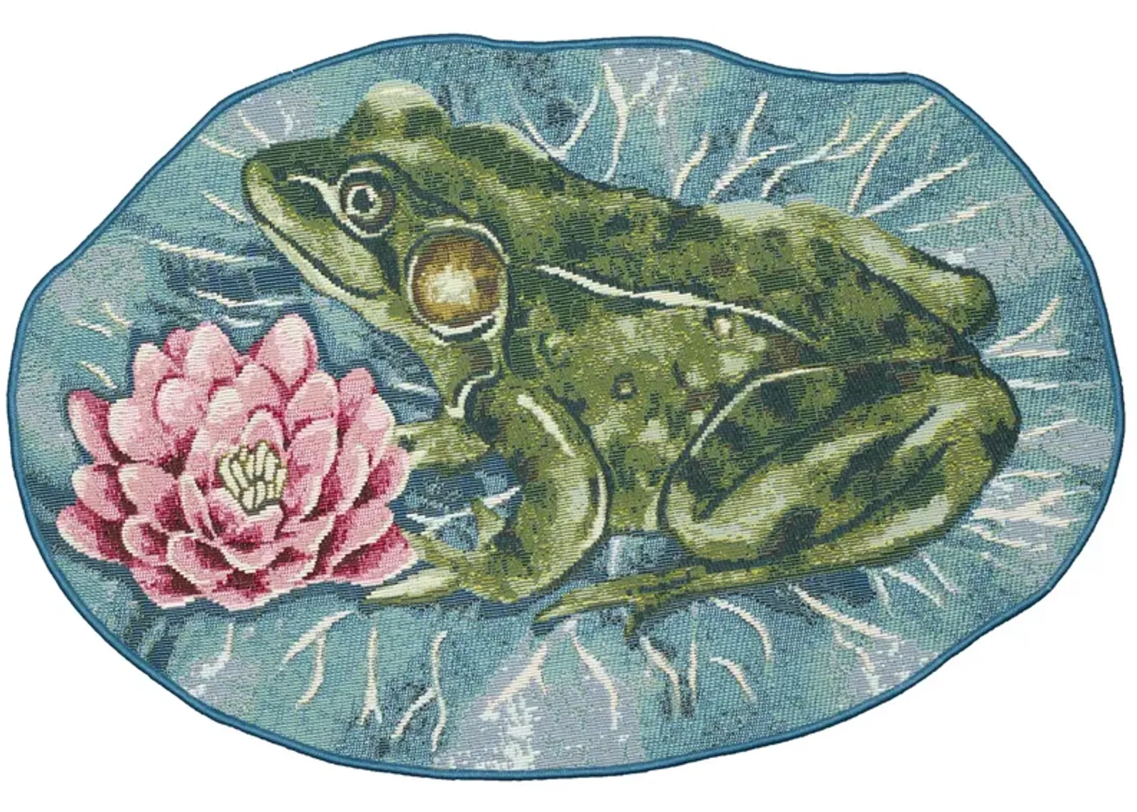 Esencia Frog And Lotus Mat in Green by Trans-Ocean Import Co Inc