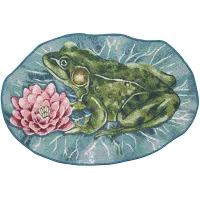 Esencia Frog And Lotus Mat in Green by Trans-Ocean Import Co Inc