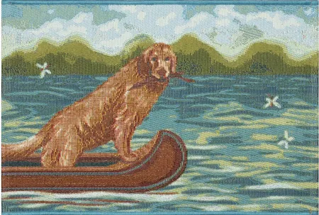 Esencia Lake Dog Mat in Green by Trans-Ocean Import Co Inc