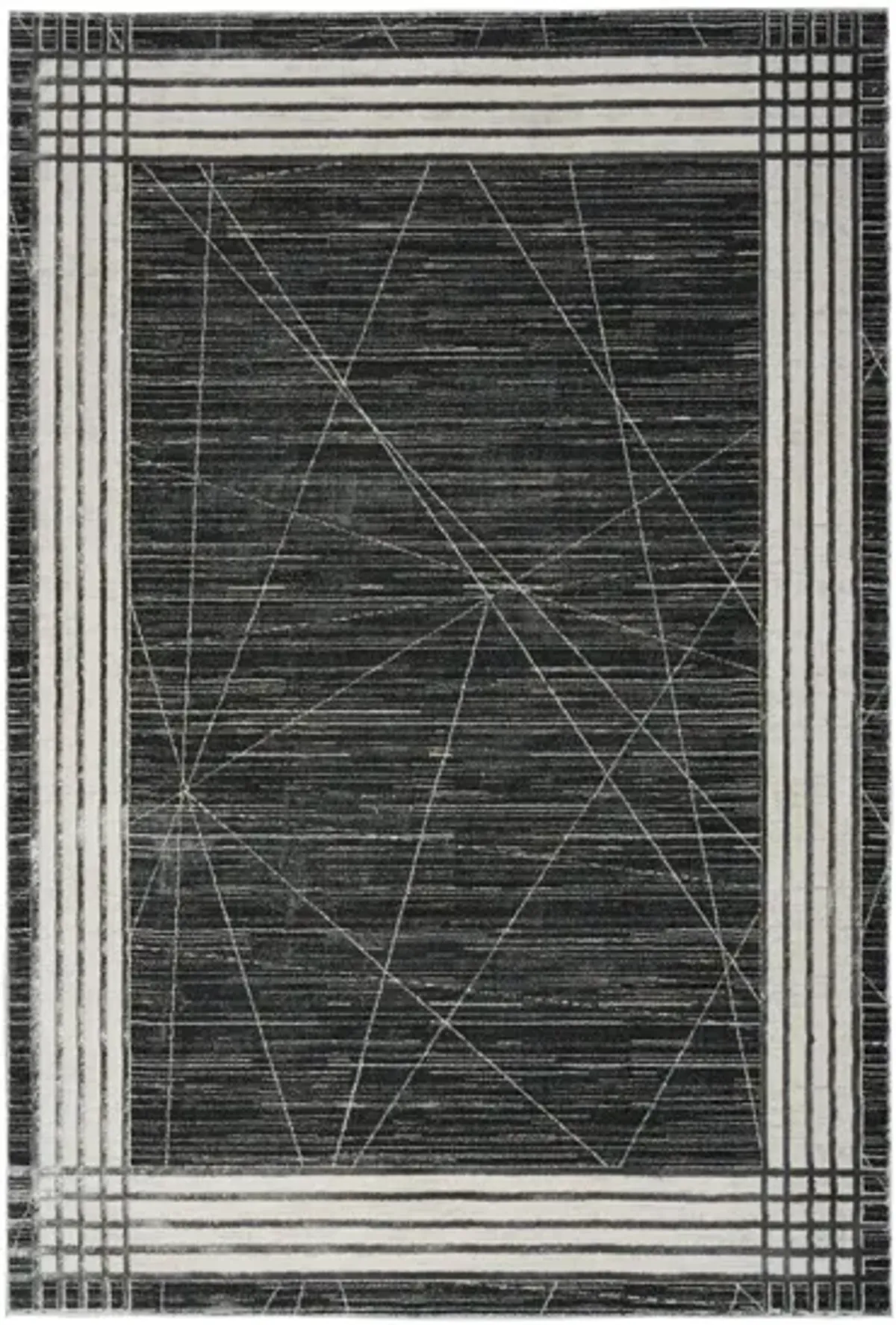 Devina Area Rug in Charcoal, Silver by Nourison