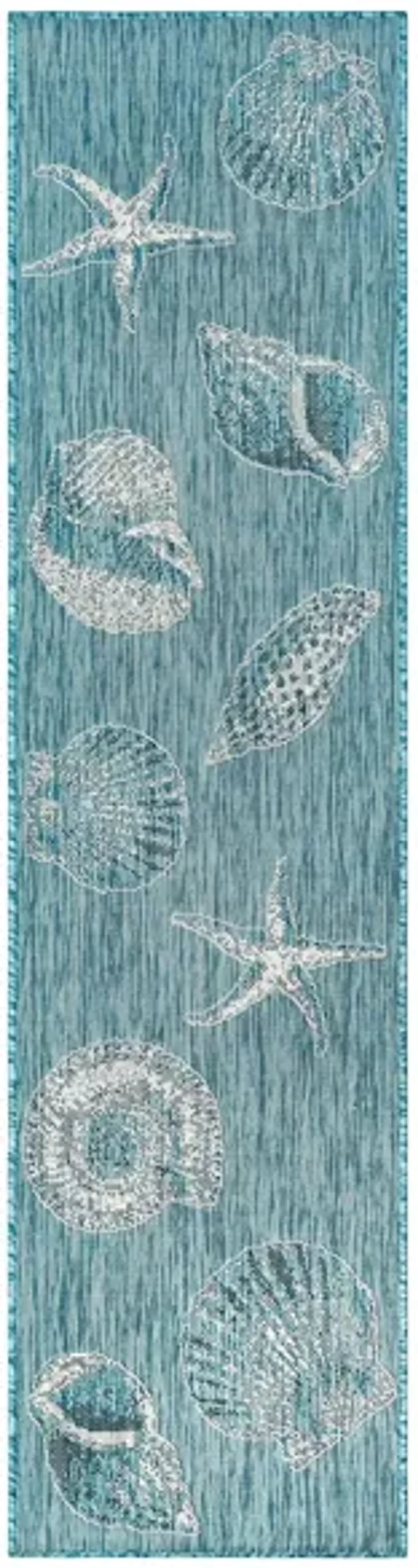 Carmel Indoor/Outdoor Rug in Aqua by Trans-Ocean Import Co Inc