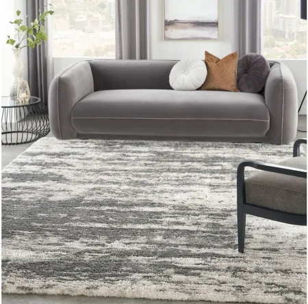 Aspen Area Rug in Charcoal Ivory by Nourison