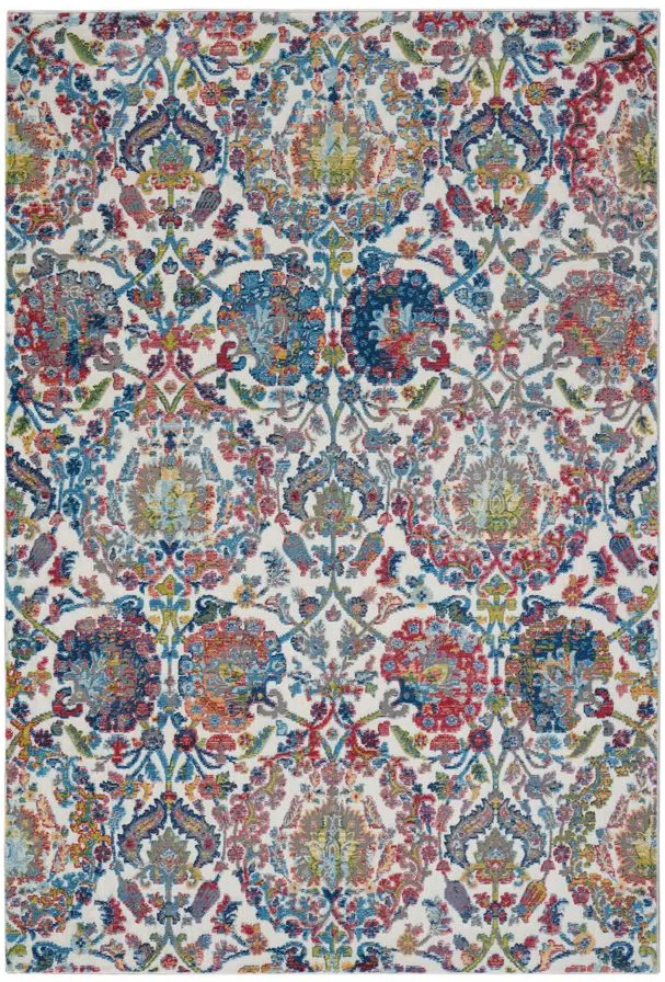 Ankara Global Furniture Area Rug in Red/Blue Multicolor by Nourison