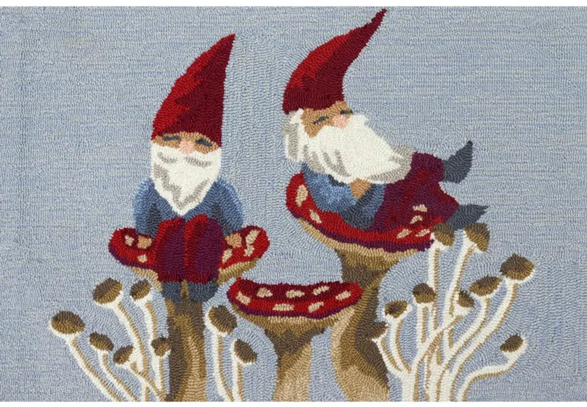 Frontporch Welcome Gnome Rug in Blue by Trans-Ocean Import Co Inc