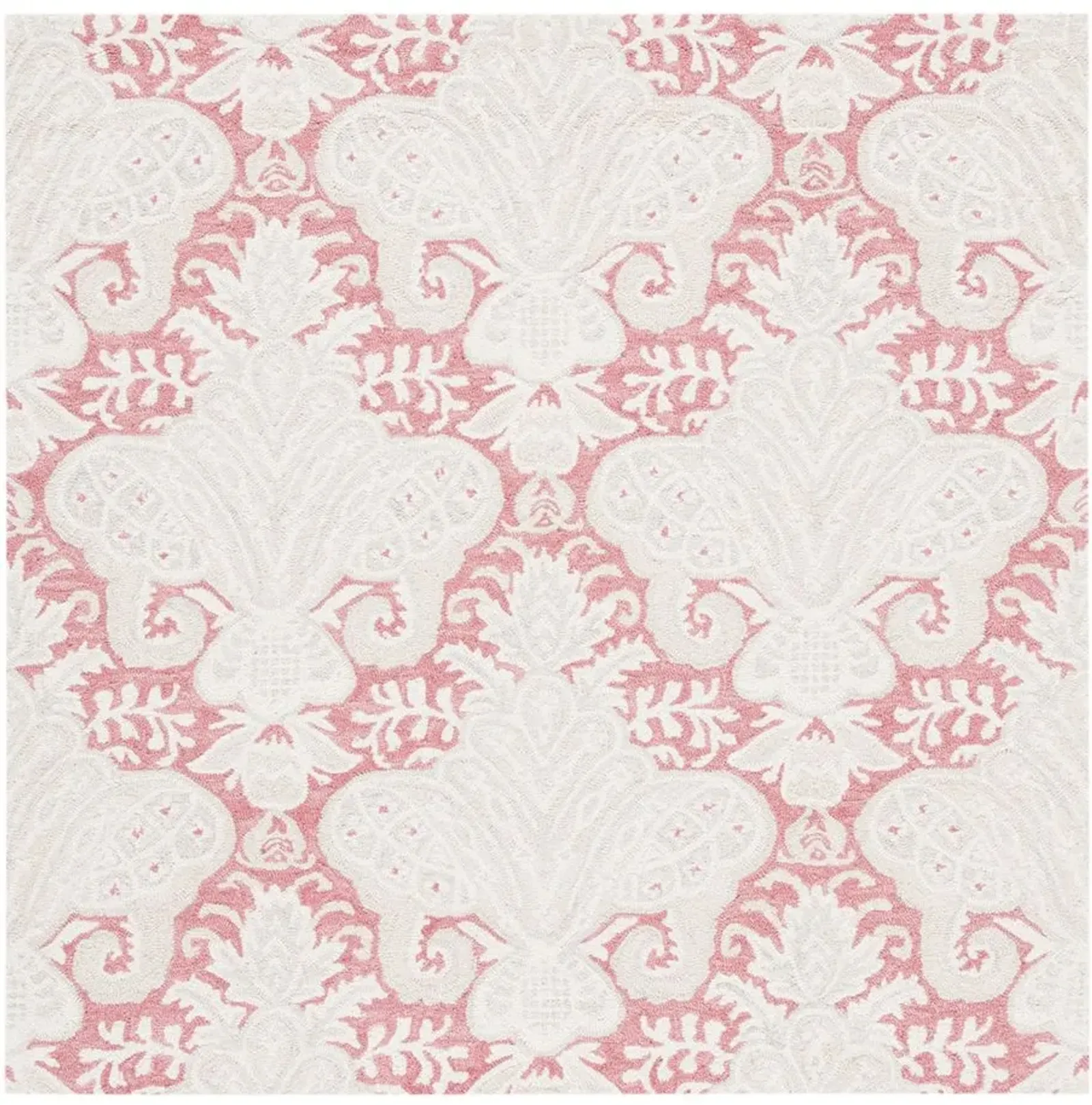 High Tea Area Rug in Pink & Beige by Safavieh