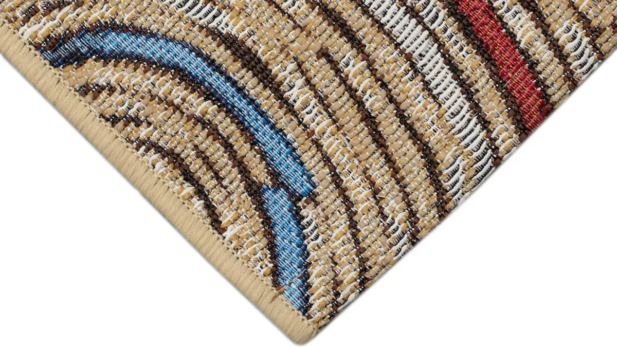 Marina Basket Circles Indoor/Outdoor Area Rug