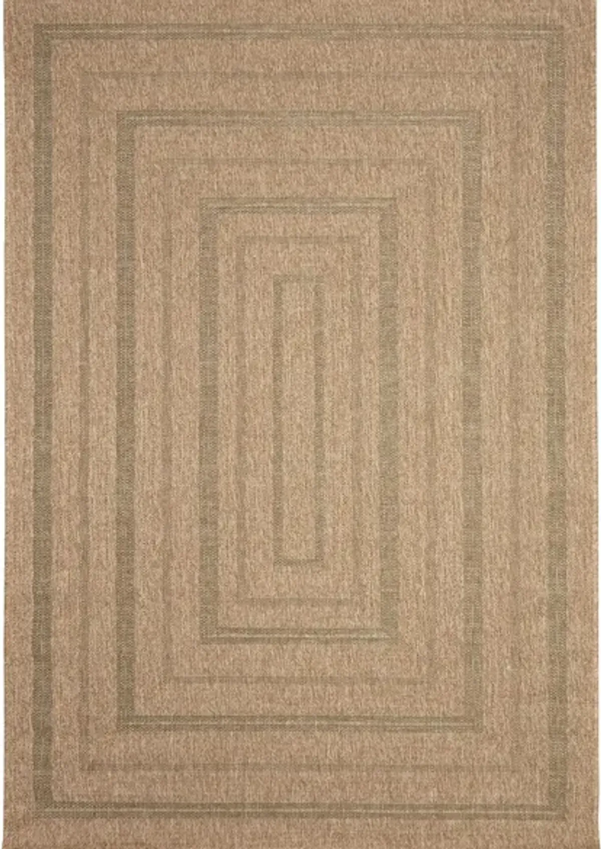 Sahara Multi Border Indoor/Outdoor Rug in Green by Trans-Ocean Import Co Inc