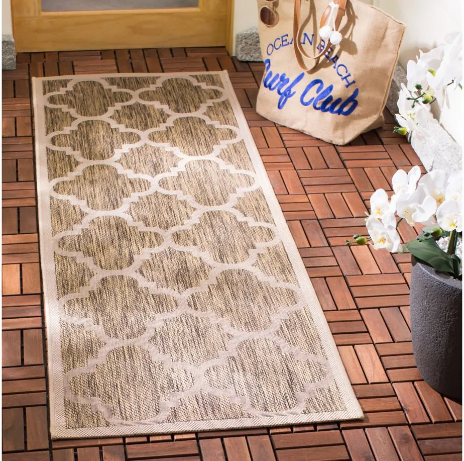 Courtyard Runner Rug in Brown by Safavieh