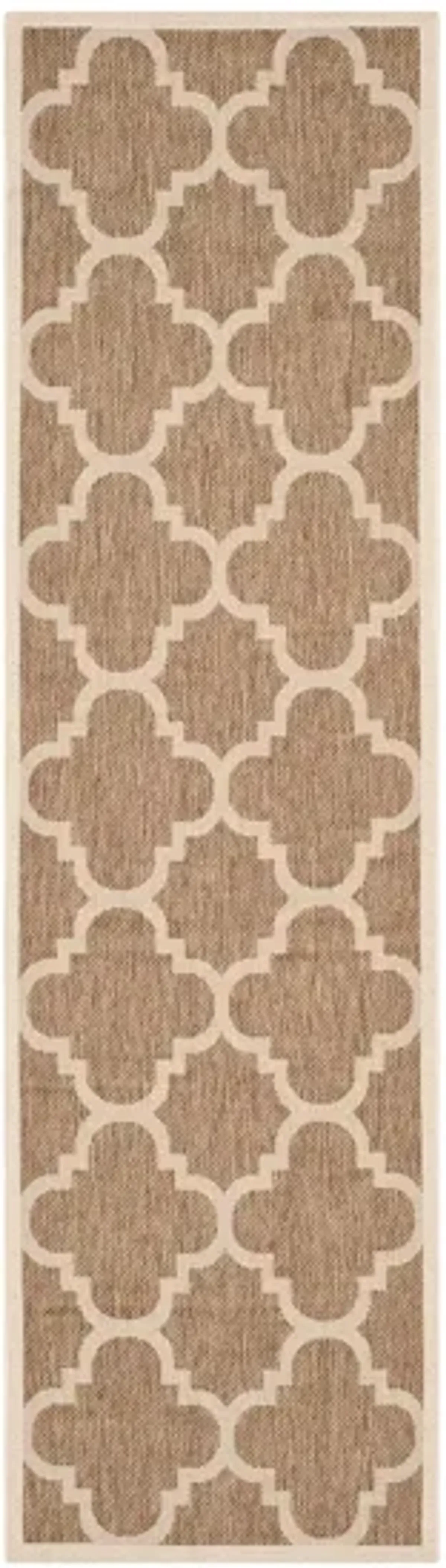 Courtyard Runner Rug in Brown by Safavieh