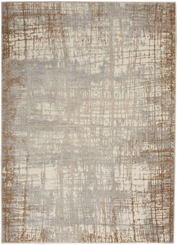 Rocky Road Area Rug in Ivory/Taupe by Nourison