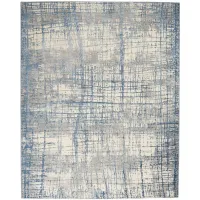 Rocky Road Area Rug in Ivory / Blue by Nourison