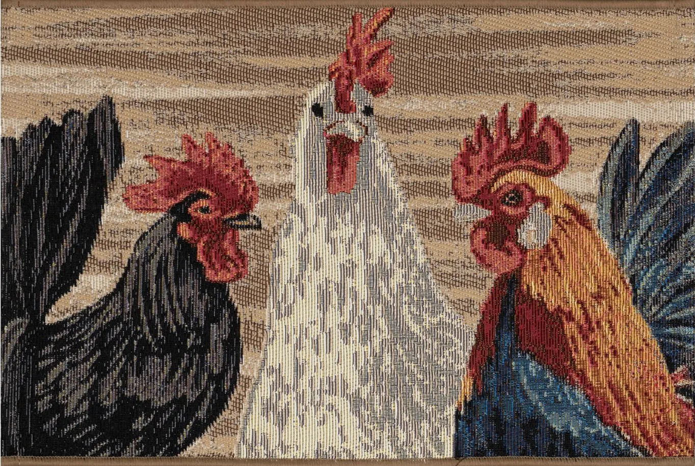 Esencia Three Roosters Mat in Natural by Trans-Ocean Import Co Inc
