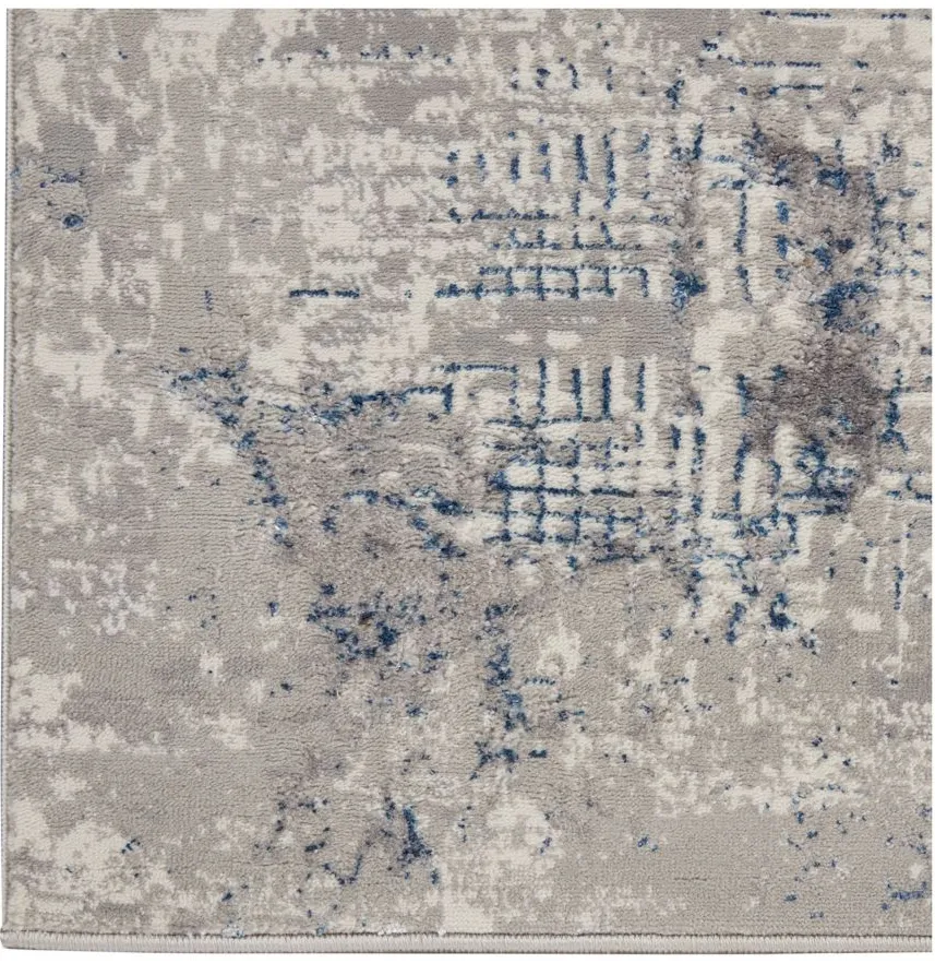 Montrose Area Rug in Ivory Blue by Nourison