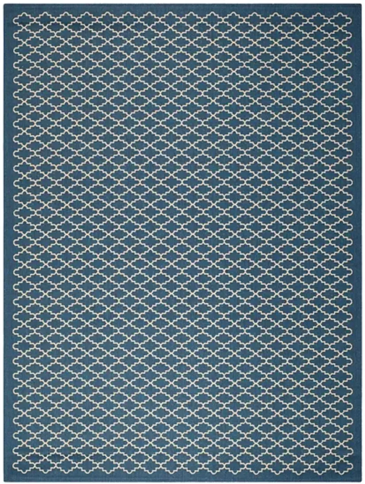 Courtyard Link Indoor/Outdoor Area Rug in Navy & Beige by Safavieh