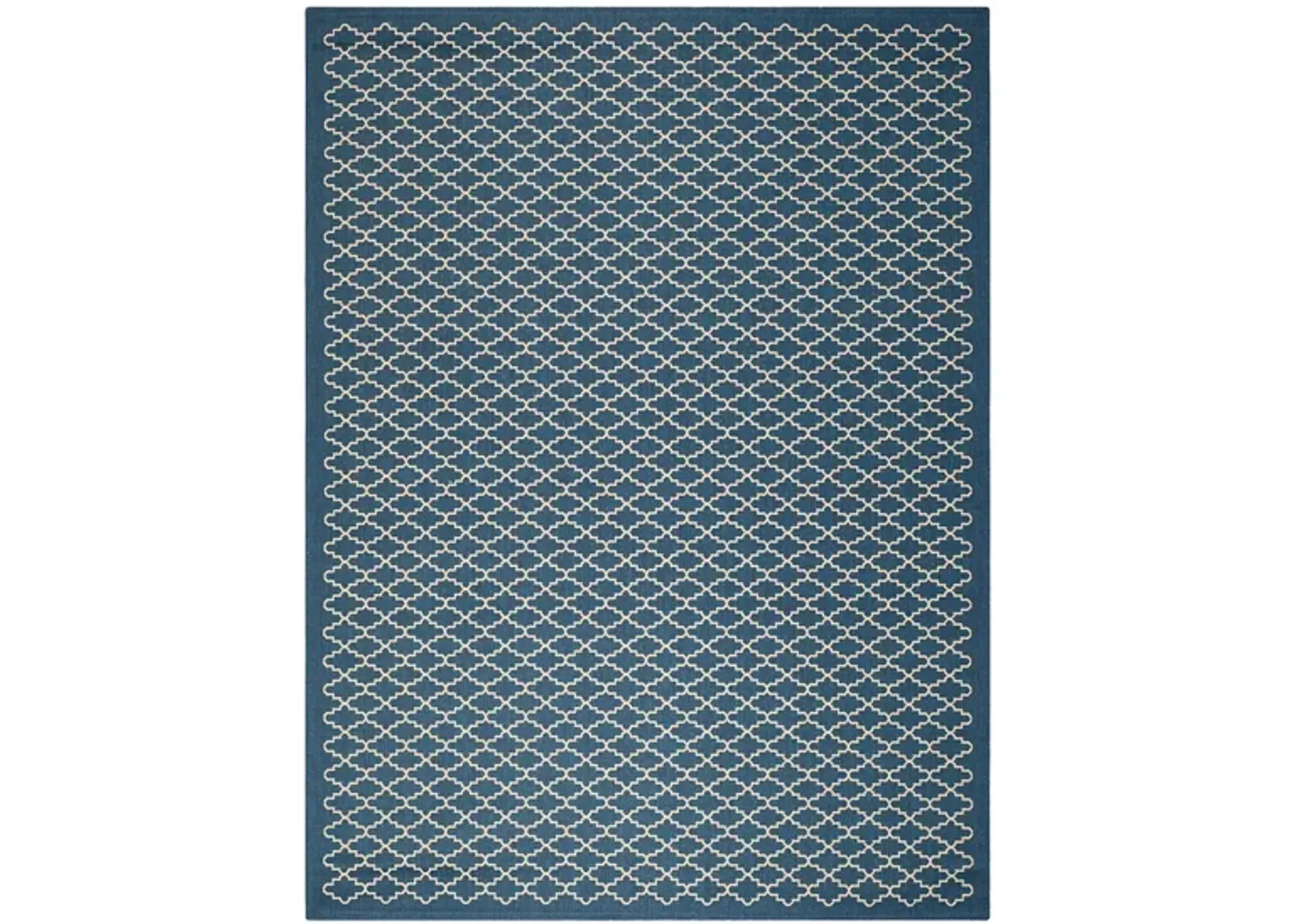 Courtyard Link Indoor/Outdoor Area Rug in Navy & Beige by Safavieh