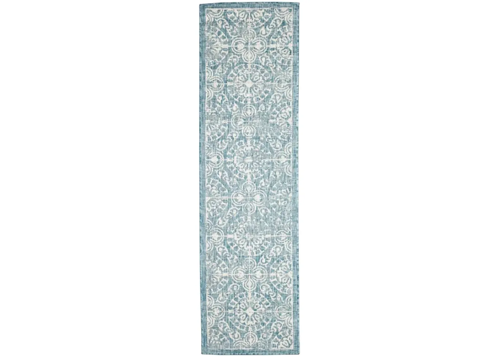 Carmel Antique Tile Rug in Aqua by Trans-Ocean Import Co Inc