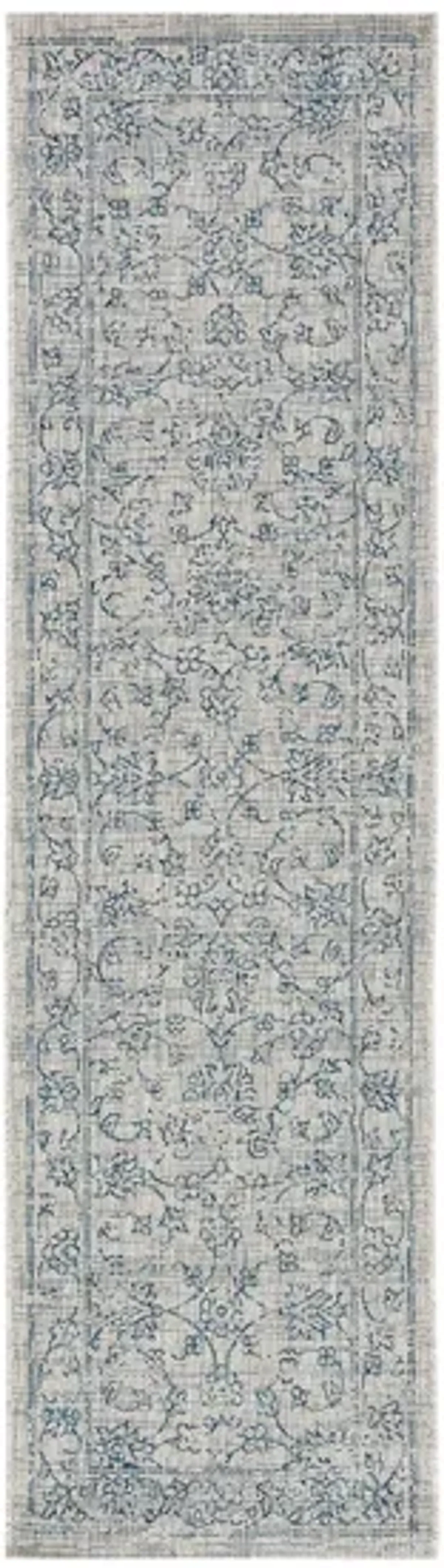 Courtyard Runner Rug in Gray & Navy by Safavieh