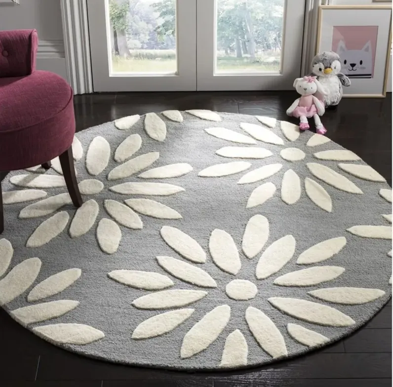 Brandon Kid's Area Rug in Gray/Ivory by Safavieh