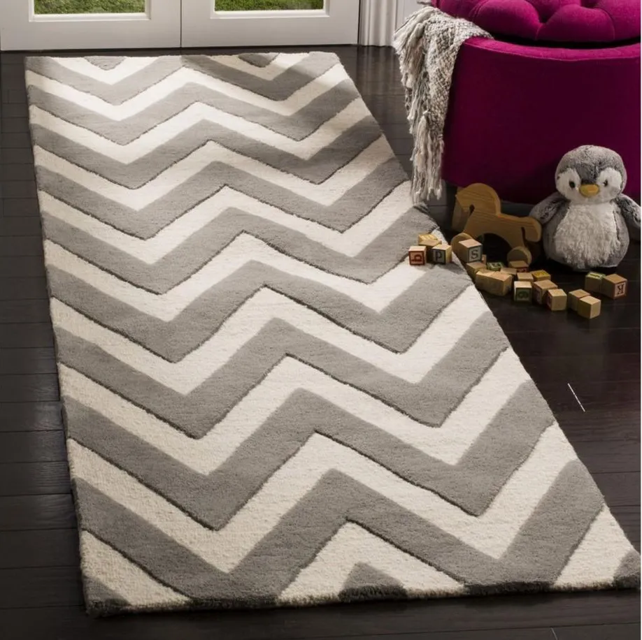 Argota Kid's Area Rug in Gray/Ivory by Safavieh