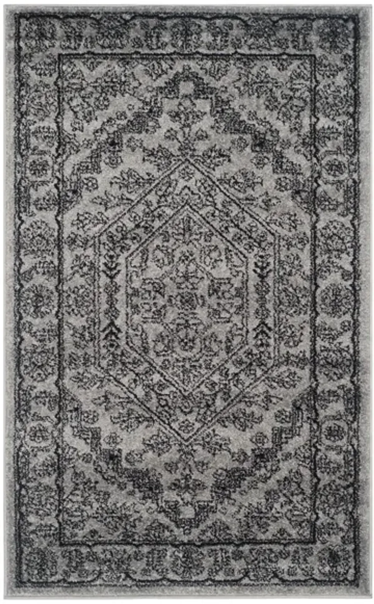 Adirondack Area Rug in Silver/Black by Safavieh