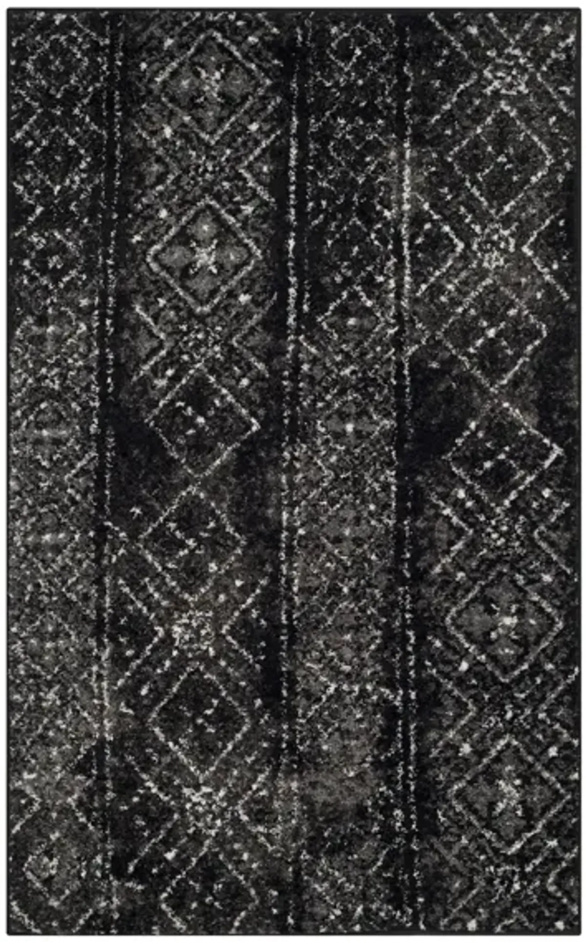 Adirondack Area Rug in Black/Silver by Safavieh