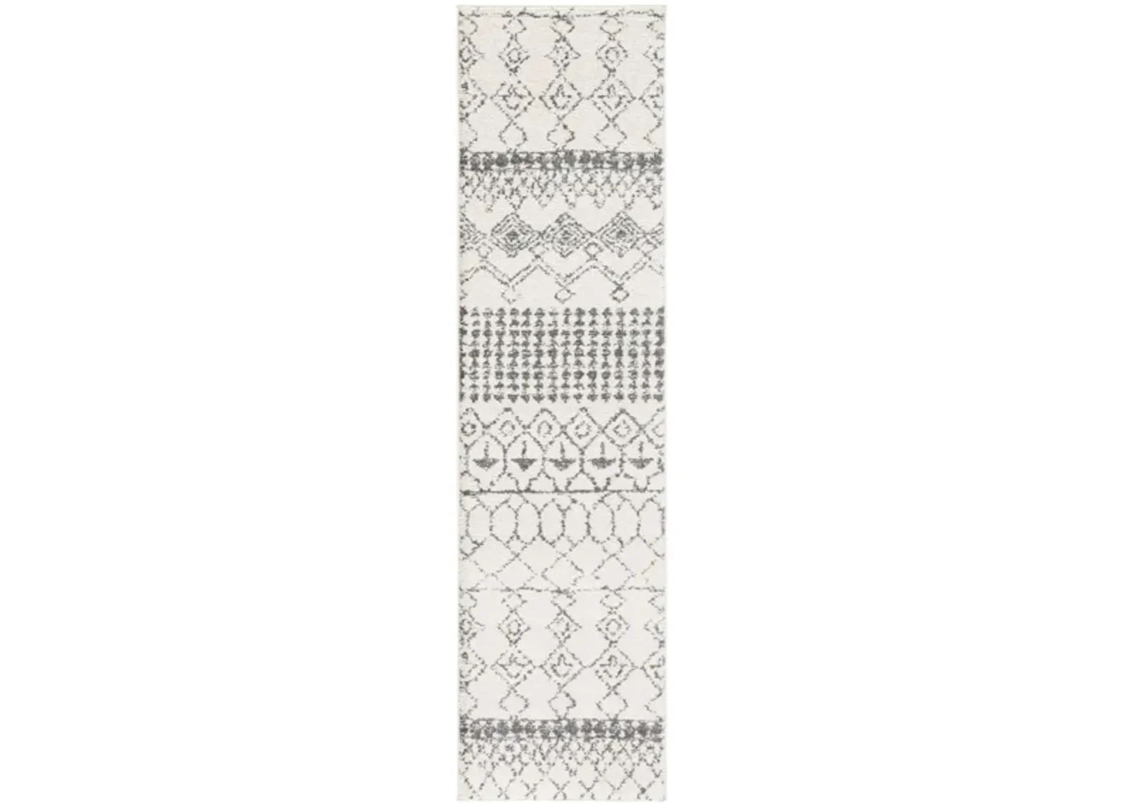 Tulum Runner Rug in Ivory/Gray by Safavieh