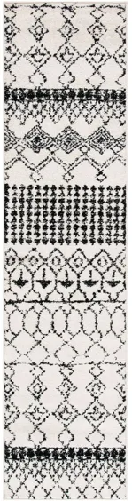 Tulum Runner Rug in Ivory/Black by Safavieh