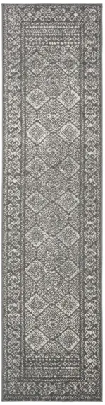 Tulum Runner Rug in Dark Gray/Ivory by Safavieh