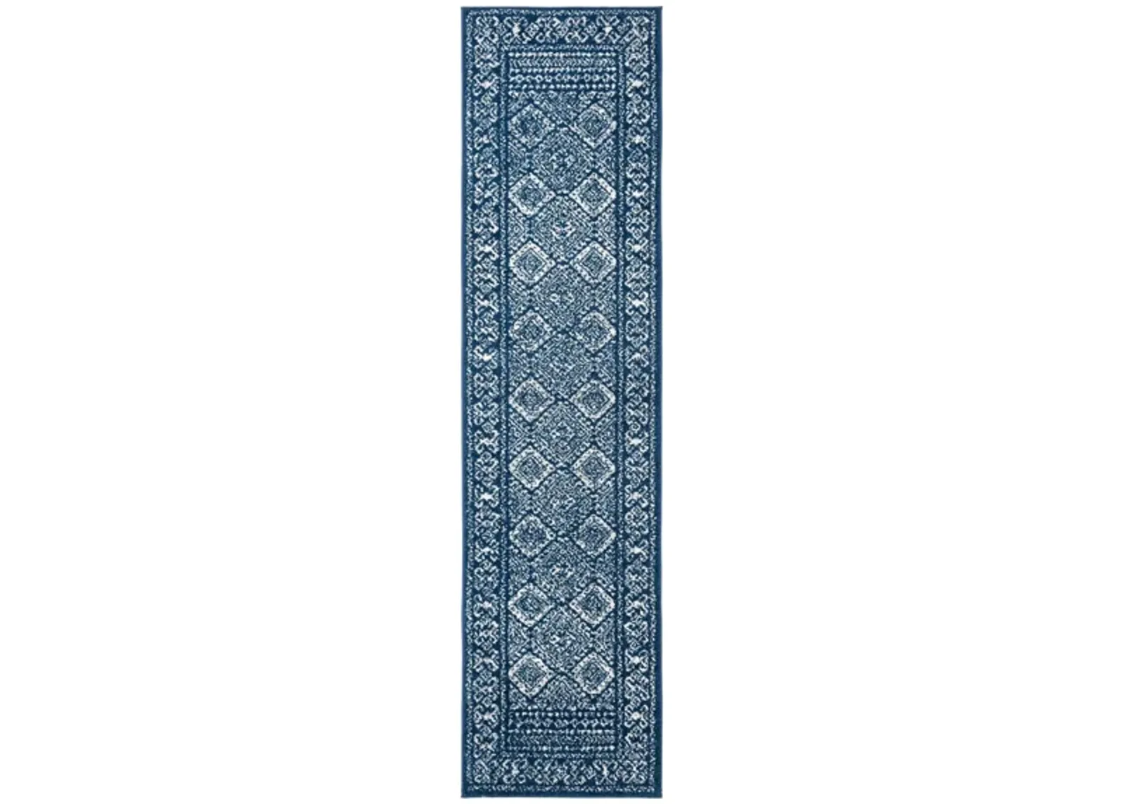 Tulum Runner Rug in Navy/Ivory by Safavieh