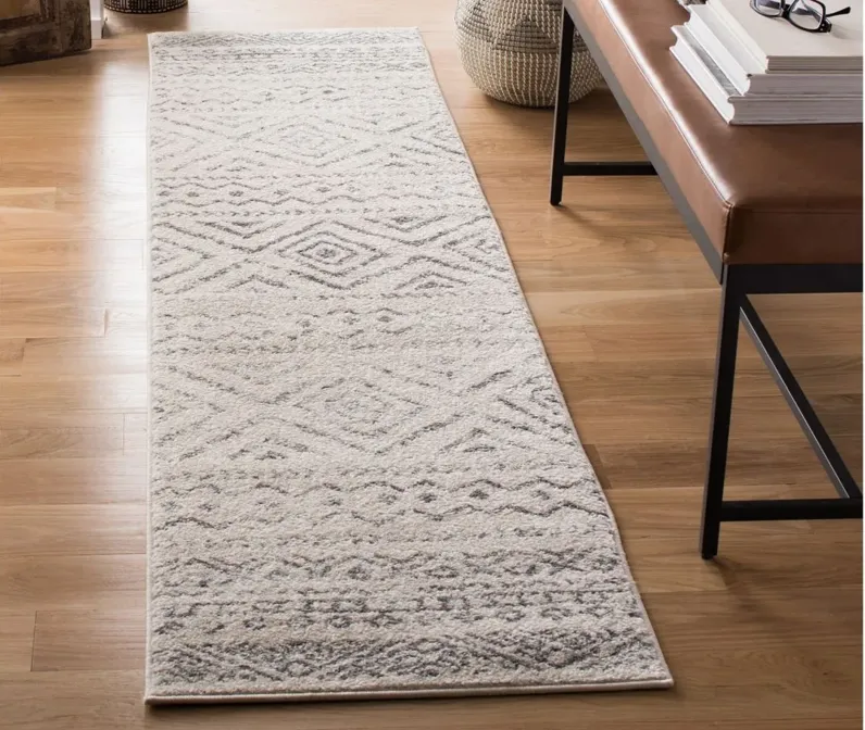 Tulum Runner Rug in Ivory/Gray by Safavieh