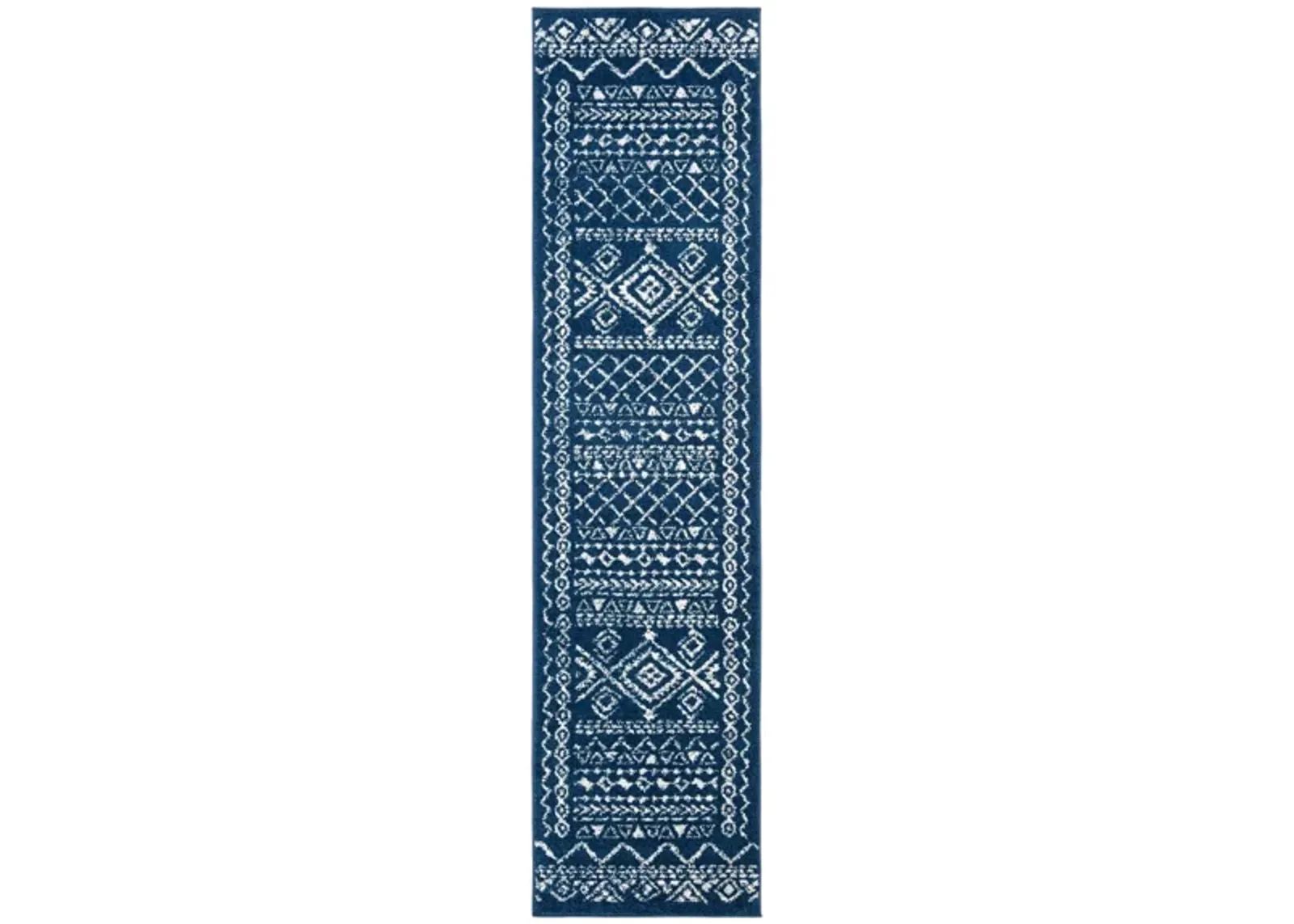 Tulum Runner Rug in Navy/Ivory by Safavieh