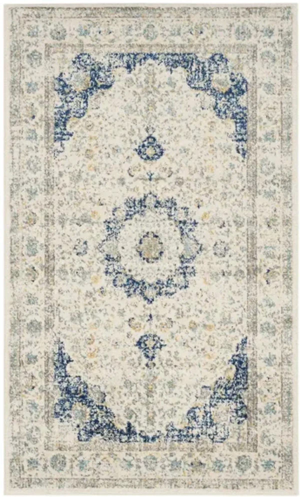 Evoke Area Rug in Ivory/Blue by Safavieh