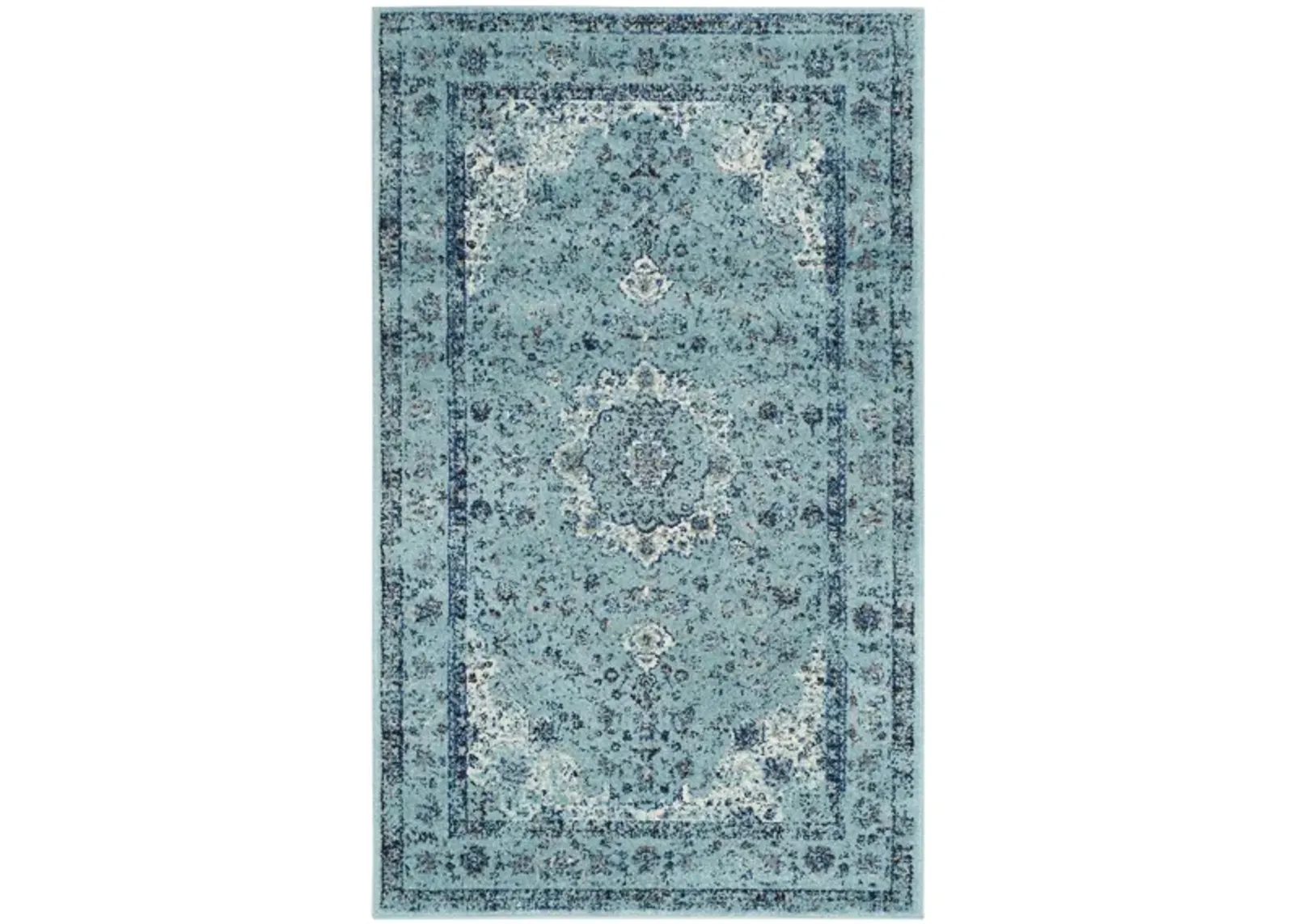 Evoke Area Rug in Light Blue/Light Blue by Safavieh