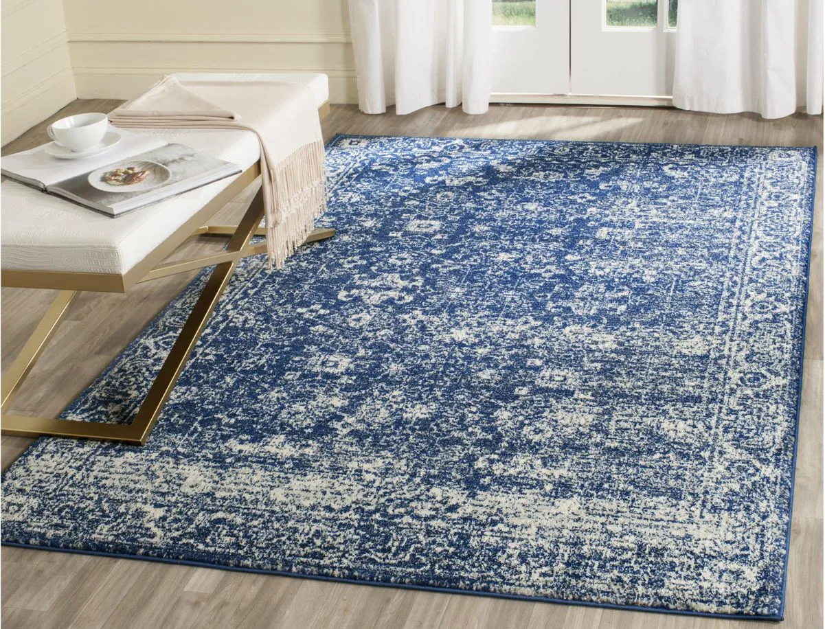 Evoke Area Rug in Navy/Ivory by Safavieh