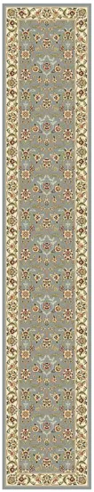 Wimbledon Runner Rug Long in Light Blue / Ivory by Safavieh