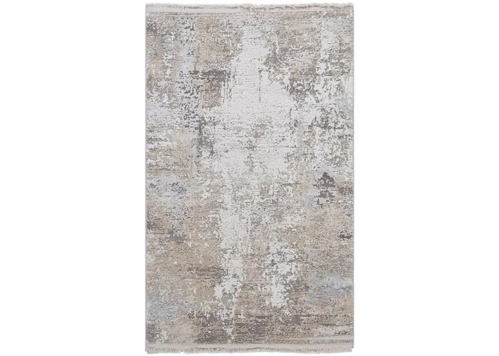 Solaris Sand Rug in Taupe, Medium Gray, White by Surya