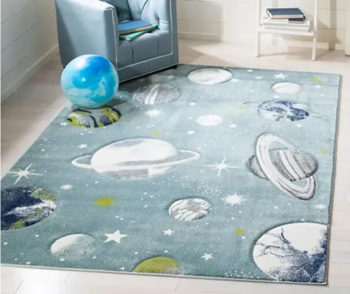 Carousel Planets Kids Area Rug