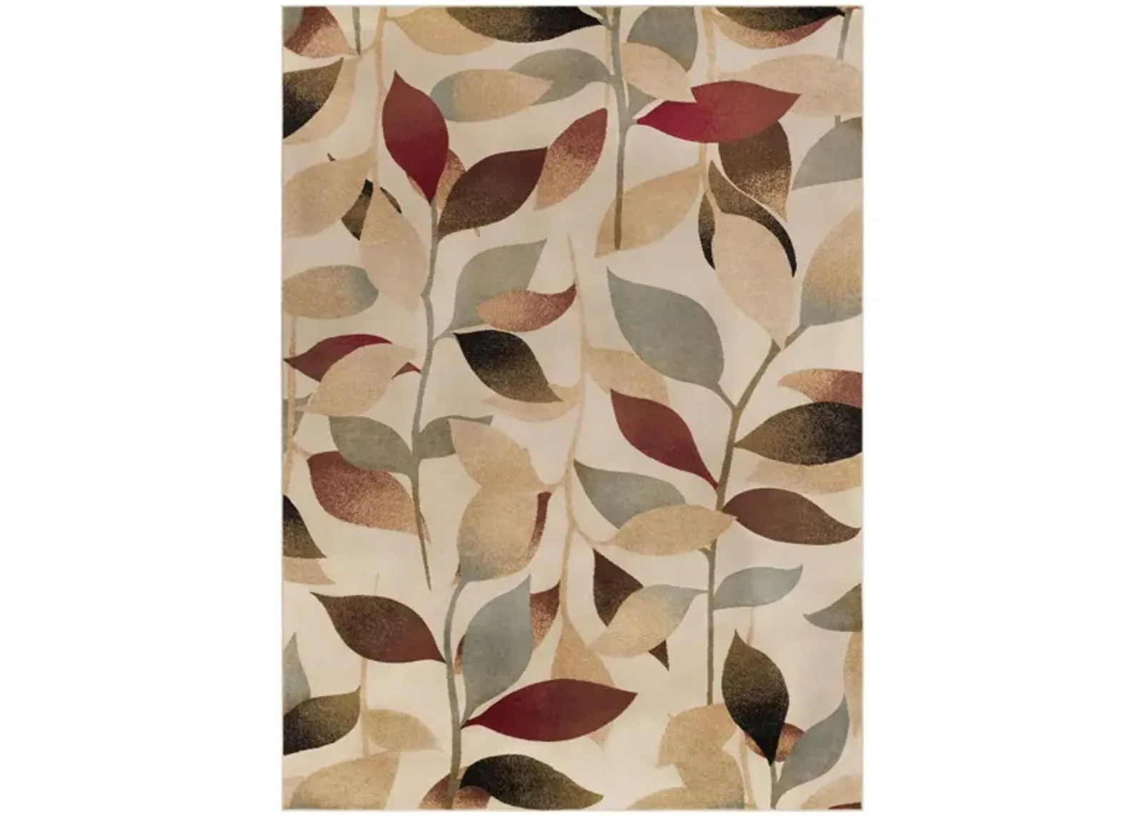 Riley Area Rug in Dark Red, Dark Brown, Camel, Pear, Charcoal, Black, Tan by Surya