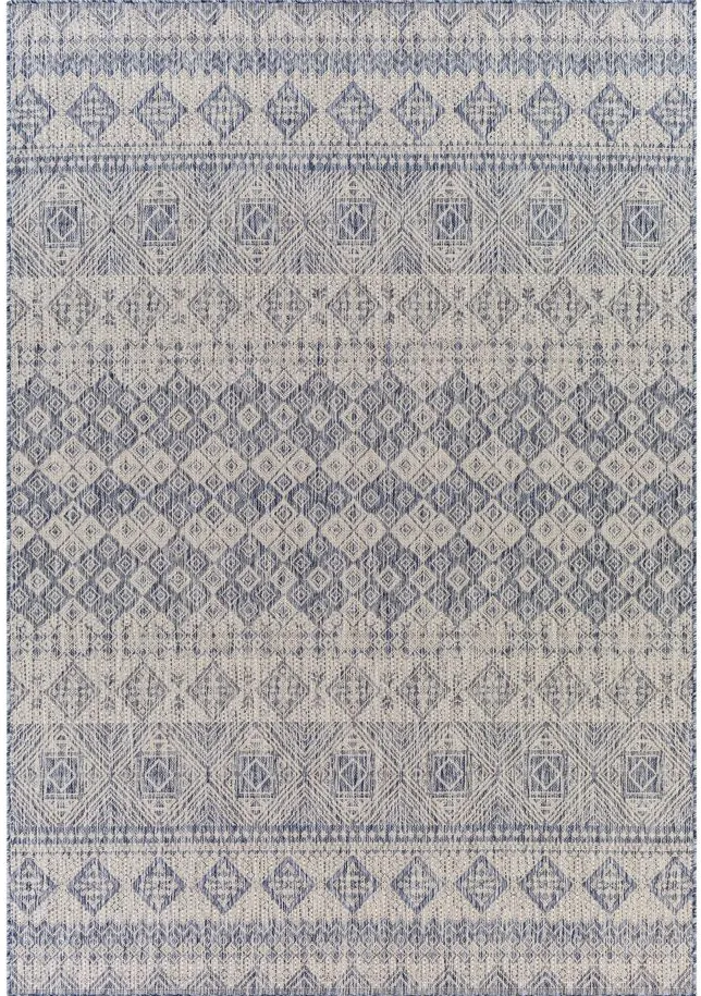 Tuareg Area Rug in Pale Blue, Tan, Navy, Blue, Taupe, Off-White, Gray by Surya